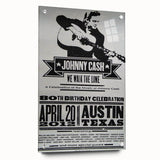 Johnny Cash Retro Wall Art Vintage Prints Black and White Poster