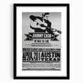 Johnny Cash Retro Wall Art Vintage Prints Black and White Poster