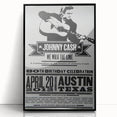 Johnny Cash Retro Wall Art Vintage Prints Black and White Poster