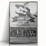 Johnny Cash Retro Wall Art Vintage Prints Black and White Poster
