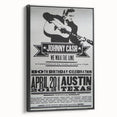 Johnny Cash Retro Wall Art Vintage Prints Black and White Poster