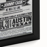 Johnny Cash Retro Wall Art Vintage Prints Black and White Poster