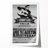 Johnny Cash Retro Wall Art Vintage Prints Black and White Poster