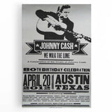 Johnny Cash Retro Wall Art Vintage Prints Black and White Poster