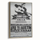 Johnny Cash Retro Wall Art Vintage Prints Black and White Poster