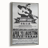 Johnny Cash Retro Wall Art Vintage Prints Black and White Poster
