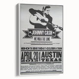 Johnny Cash Retro Wall Art Vintage Prints Black and White Poster