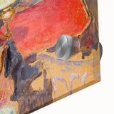 Intimate Realism Art Print of Woman by Lamp in Cozy Interior Setting