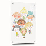 Whimsical Kids Group Wall Art - Girls Room & Playroom Decor