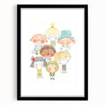 Whimsical Kids Group Wall Art - Girls Room & Playroom Decor