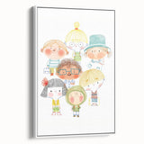 Whimsical Kids Group Wall Art - Girls Room & Playroom Decor