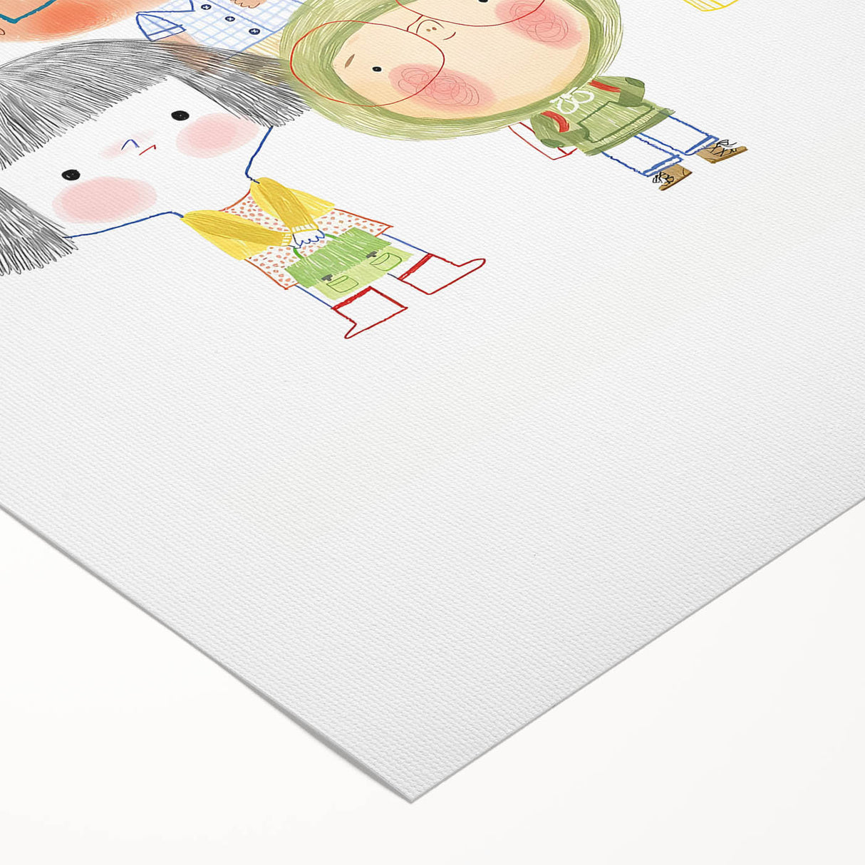 Whimsical Kids Group Wall Art - Girls Room & Playroom Decor