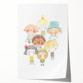 Whimsical Kids Group Wall Art - Girls Room & Playroom Decor