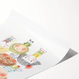 Whimsical Kids Group Wall Art - Girls Room & Playroom Decor