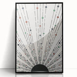 Dining Room Wall Decor – Abstract Sunburst Canvas Print