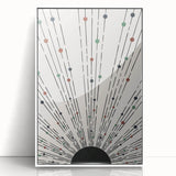 Dining Room Wall Decor – Abstract Sunburst Canvas Print