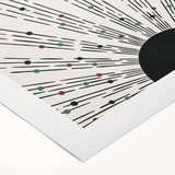 Dining Room Wall Decor – Abstract Sunburst Canvas Print