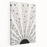 Dining Room Wall Decor – Abstract Sunburst Canvas Print