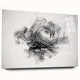 Monochrome Floral Elegance – Modern Abstract Living Room Wall Art