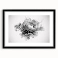 Monochrome Floral Elegance – Modern Abstract Living Room Wall Art