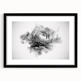 Monochrome Floral Elegance – Modern Abstract Living Room Wall Art