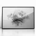 Monochrome Floral Elegance – Modern Abstract Living Room Wall Art