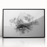 Monochrome Floral Elegance – Modern Abstract Living Room Wall Art