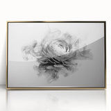 Monochrome Floral Elegance – Modern Abstract Living Room Wall Art