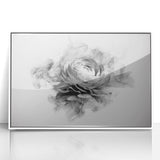 Monochrome Floral Elegance – Modern Abstract Living Room Wall Art
