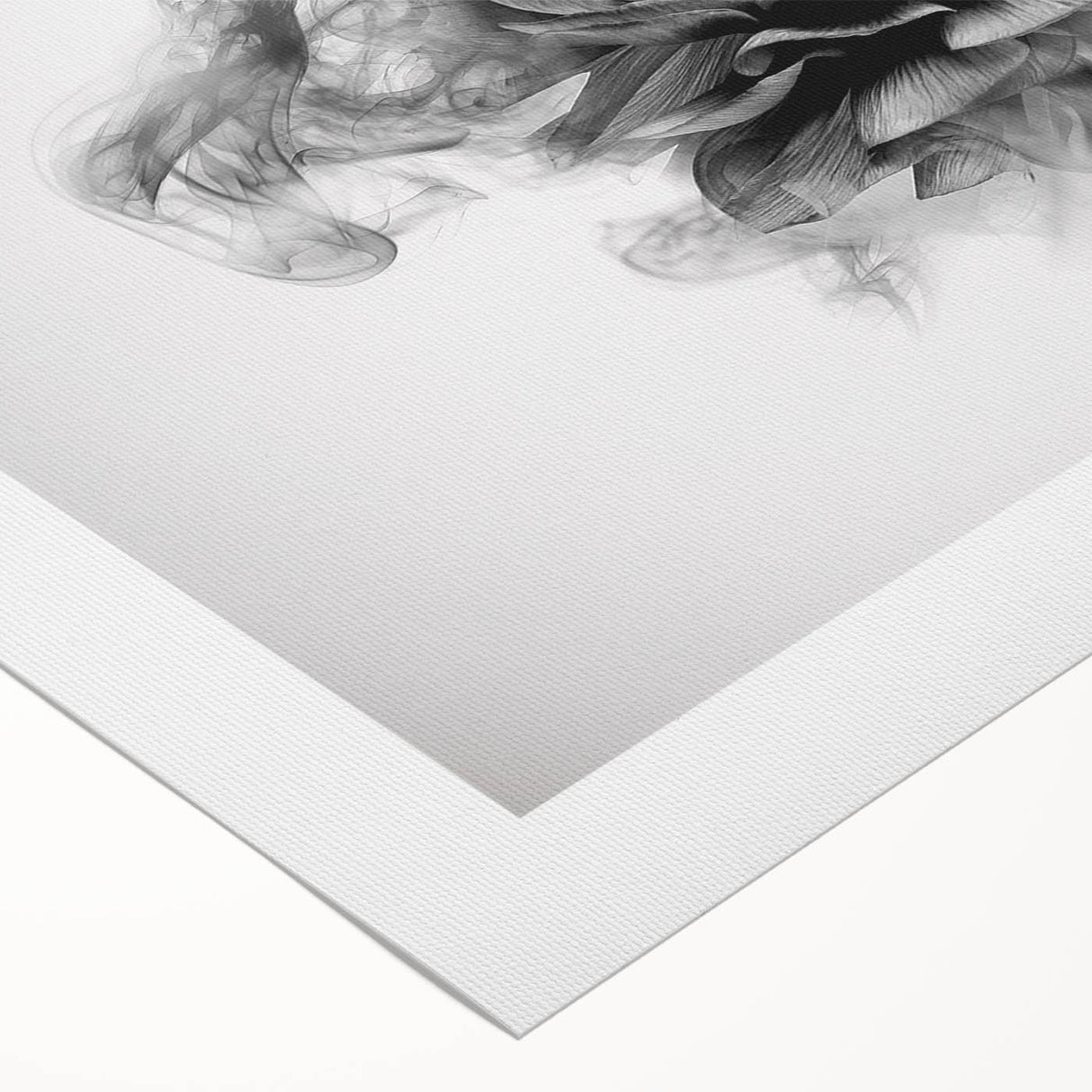 Monochrome Floral Elegance – Modern Abstract Living Room Wall Art