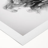 Monochrome Floral Elegance – Modern Abstract Living Room Wall Art