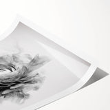 Monochrome Floral Elegance – Modern Abstract Living Room Wall Art