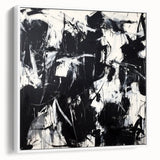 Modern Black & White Office Wall Art - Abstract Corporate Decor