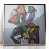 Abstract framed acrylic artwork showcasing vibrant gold splatters against a sleek black background, ideal for modern home decor and artistic enhancement.