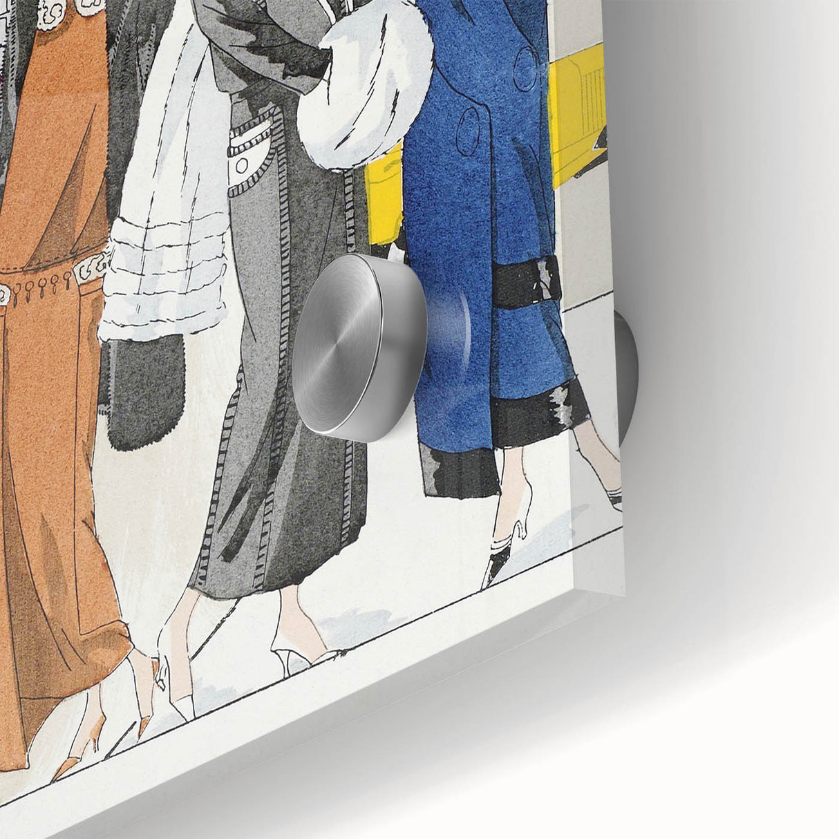 Chic Art Deco Wall Art – 1920s Fashionable Street Scene Illustration