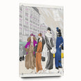 Chic Art Deco Wall Art – 1920s Fashionable Street Scene Illustration