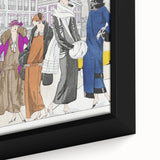 Chic Art Deco Wall Art – 1920s Fashionable Street Scene Illustration