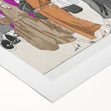 Chic Art Deco Wall Art – 1920s Fashionable Street Scene Illustration