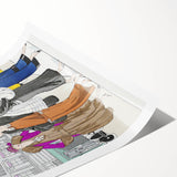 Chic Art Deco Wall Art – 1920s Fashionable Street Scene Illustration