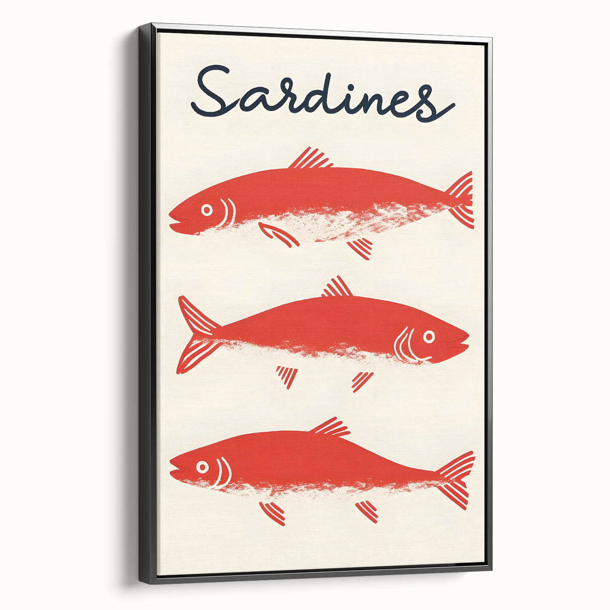 Black and white vintage poster art of dishes on a framed canvas, ideal for bedroom wall decor.