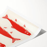 Extra large rolled print featuring black line art flowers on a white background, ideal for large living room wall art.