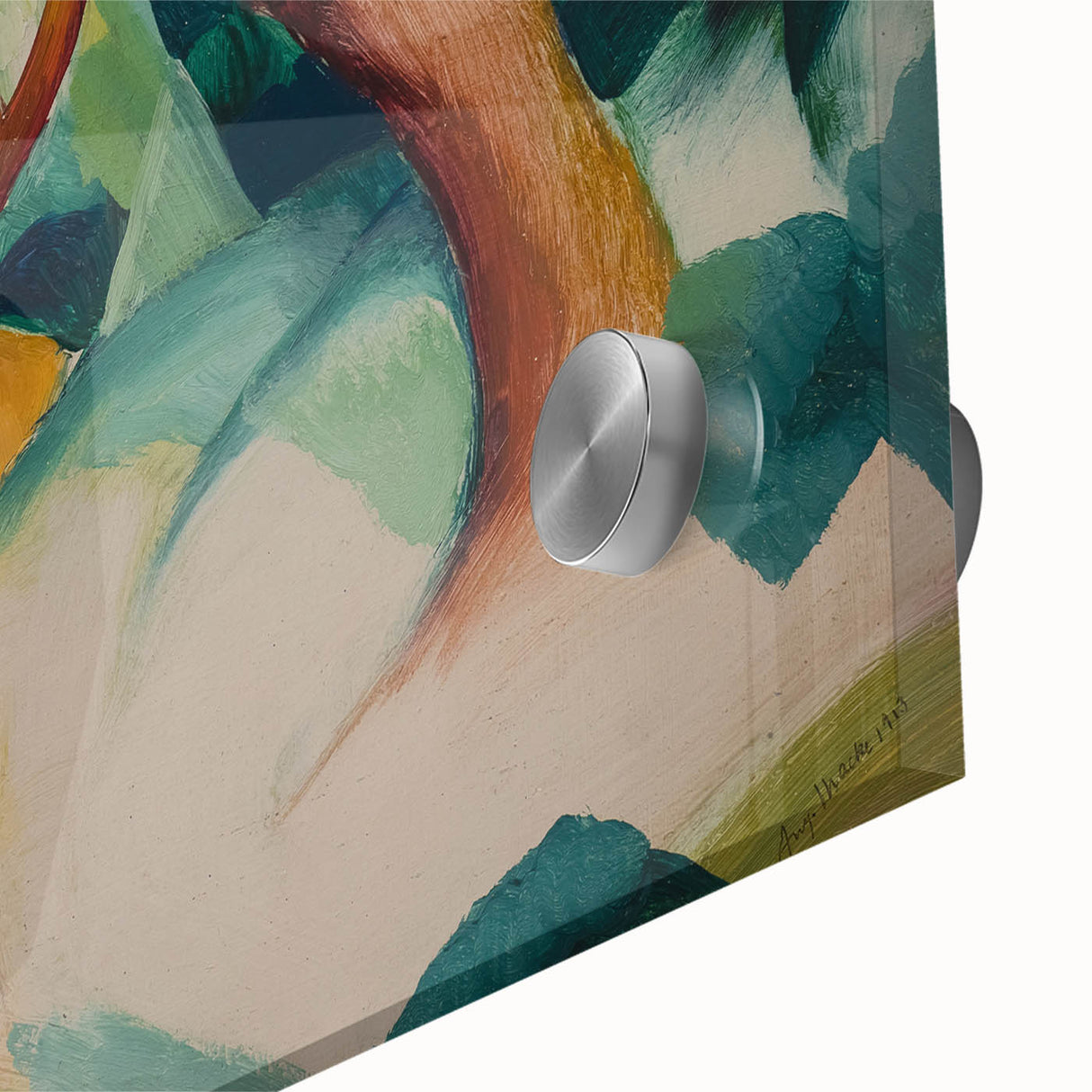 Expressionist Nature Scene – Abstract Children and Goat Wall Art