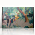 Expressionist Nature Scene – Abstract Children and Goat Wall Art