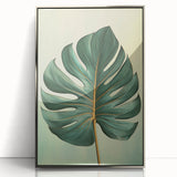 Framed wall art featuring an intricate design of flowers and botanical leaves in vibrant colors, displayed in a sleek silver frame, perfect for modern decor.