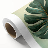 Rolled canvas showcasing vibrant floral and botanical wall art featuring intricate leaves and blossoms, perfect for home decor. Packaged securely in a cardboard tube.