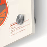 Large abstract wall art in mid-century modernist style, featuring vibrant, multicolored brush strokes on acrylic glass.