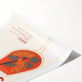 Extra large wall art featuring line art flowers in black on white, rolled print, ideal for large living room decor.