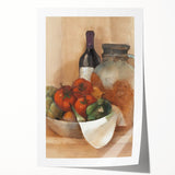 Rolled print of colorful fruit illustrations on a white background, suited for art wall dining room or kitchen.