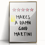 Large art print featuring a mid-century modernist food illustration in vibrant colors on a framed acrylic.