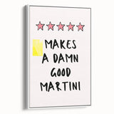 Vintage poster art featuring colorful culinary motifs on a large framed canvas, ideal for living room decor.